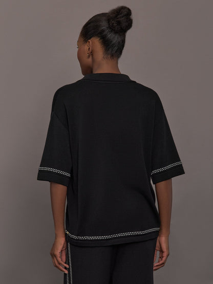 Carbon38 The Coco Knit Shirt - Ink