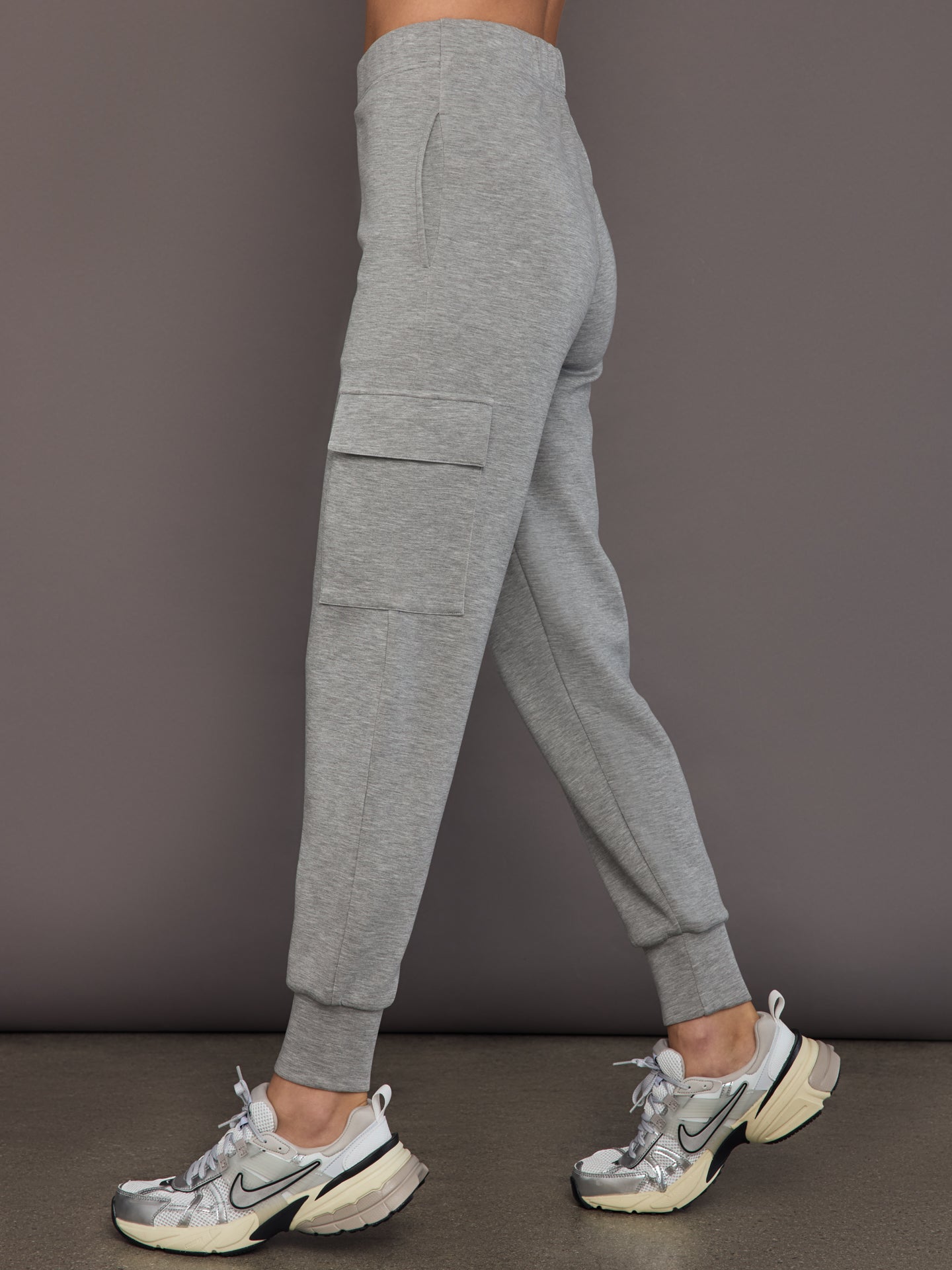 Carbon38 Cargo Jogger in Modal Luxe - Heather Grey