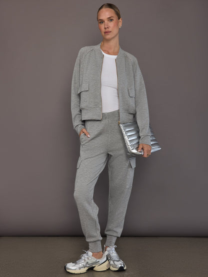 Carbon38 Cargo Jogger in Modal Luxe - Heather Grey