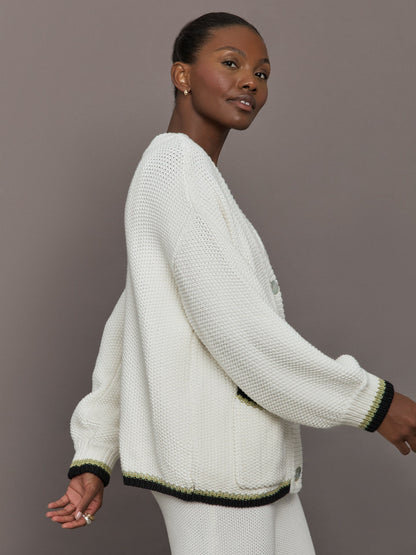 Carbon38 The Charli Knit Cardigan - Sea Salt