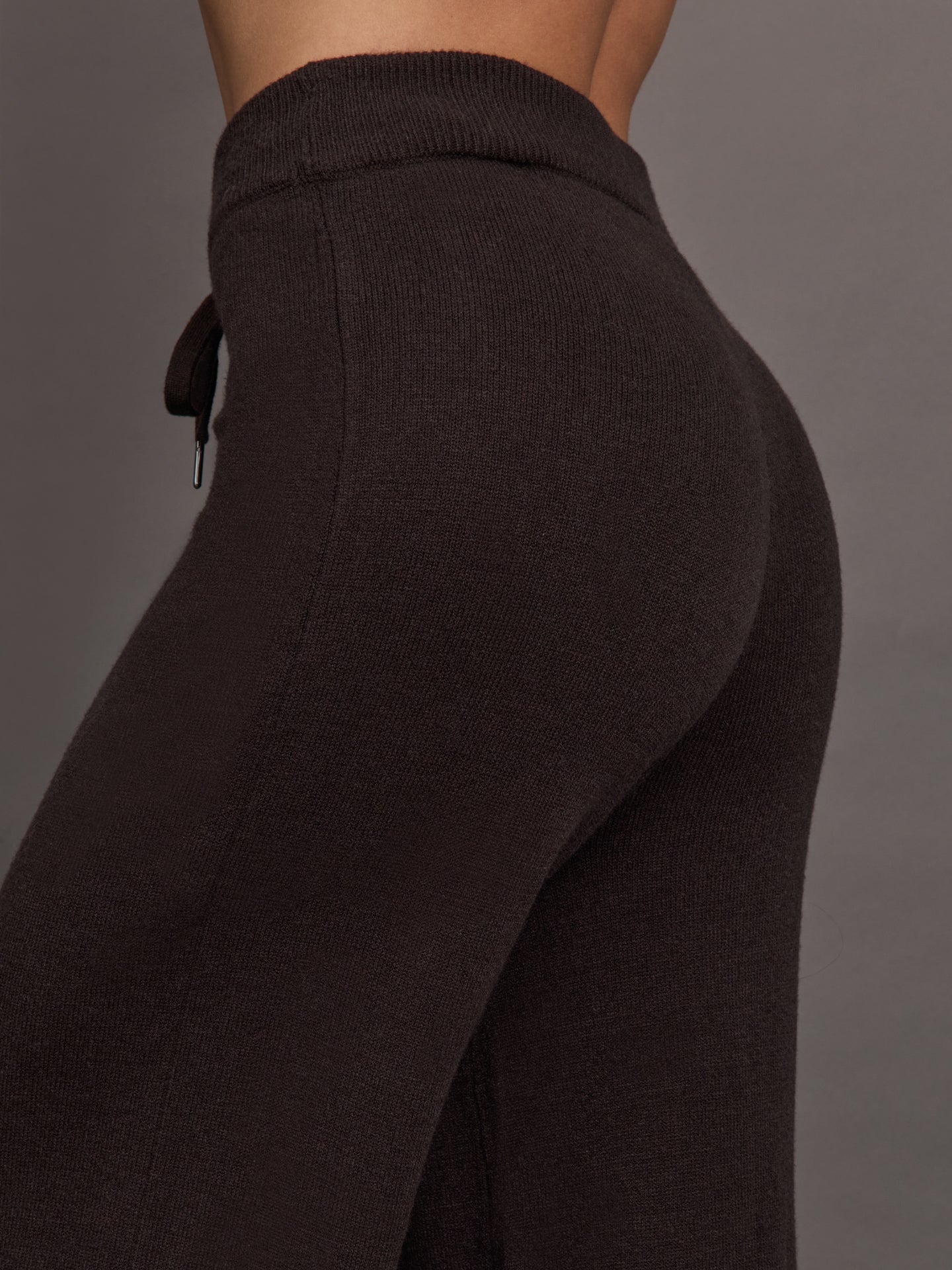 Carbon38 Striped Sweater Pant - Chocolate Torte / Off White