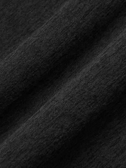Carbon38 Mock Neck Long Sleeve in Soft Luxe - Heather Black