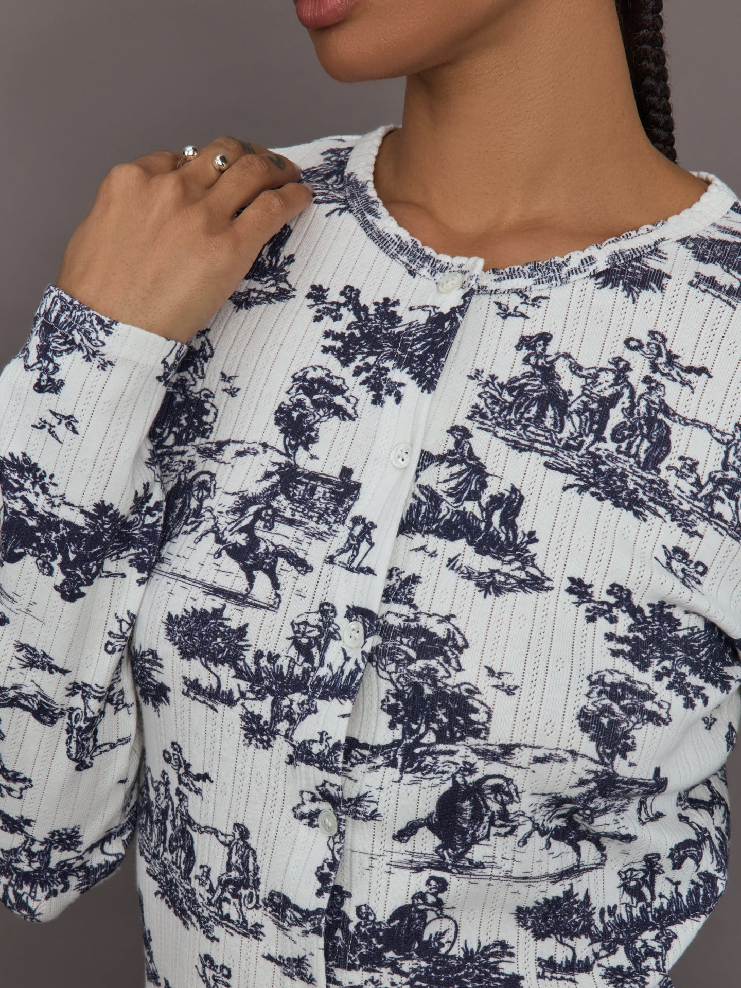 Carbon38 Toile Sleep Set - Navy Toile