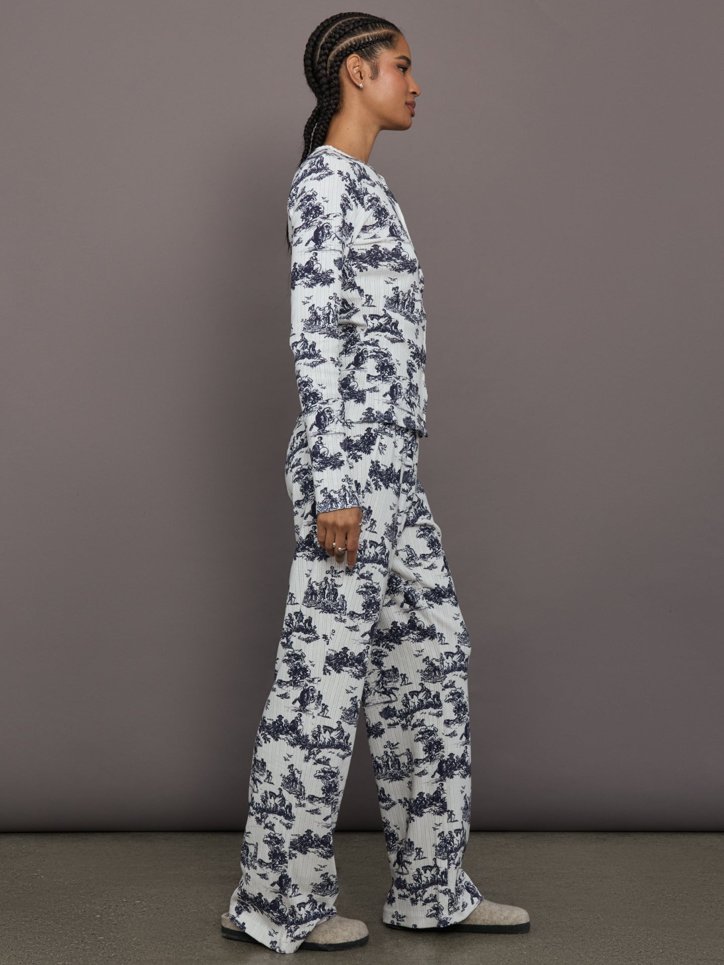Carbon38 Toile Sleep Set - Navy Toile
