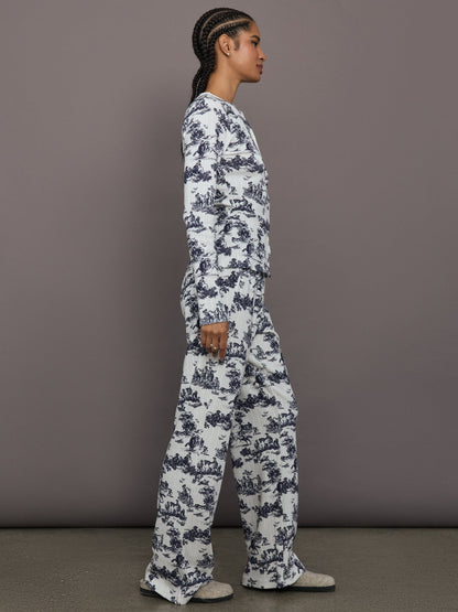 Carbon38 Toile Sleep Set - Navy Toile