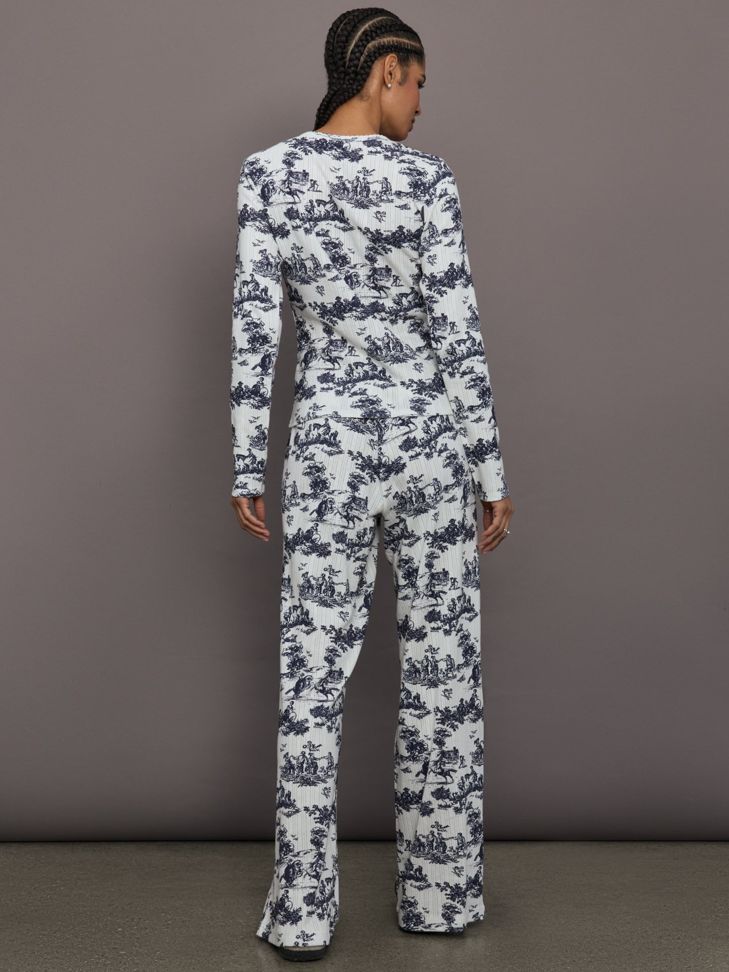 Carbon38 Toile Sleep Set - Navy Toile