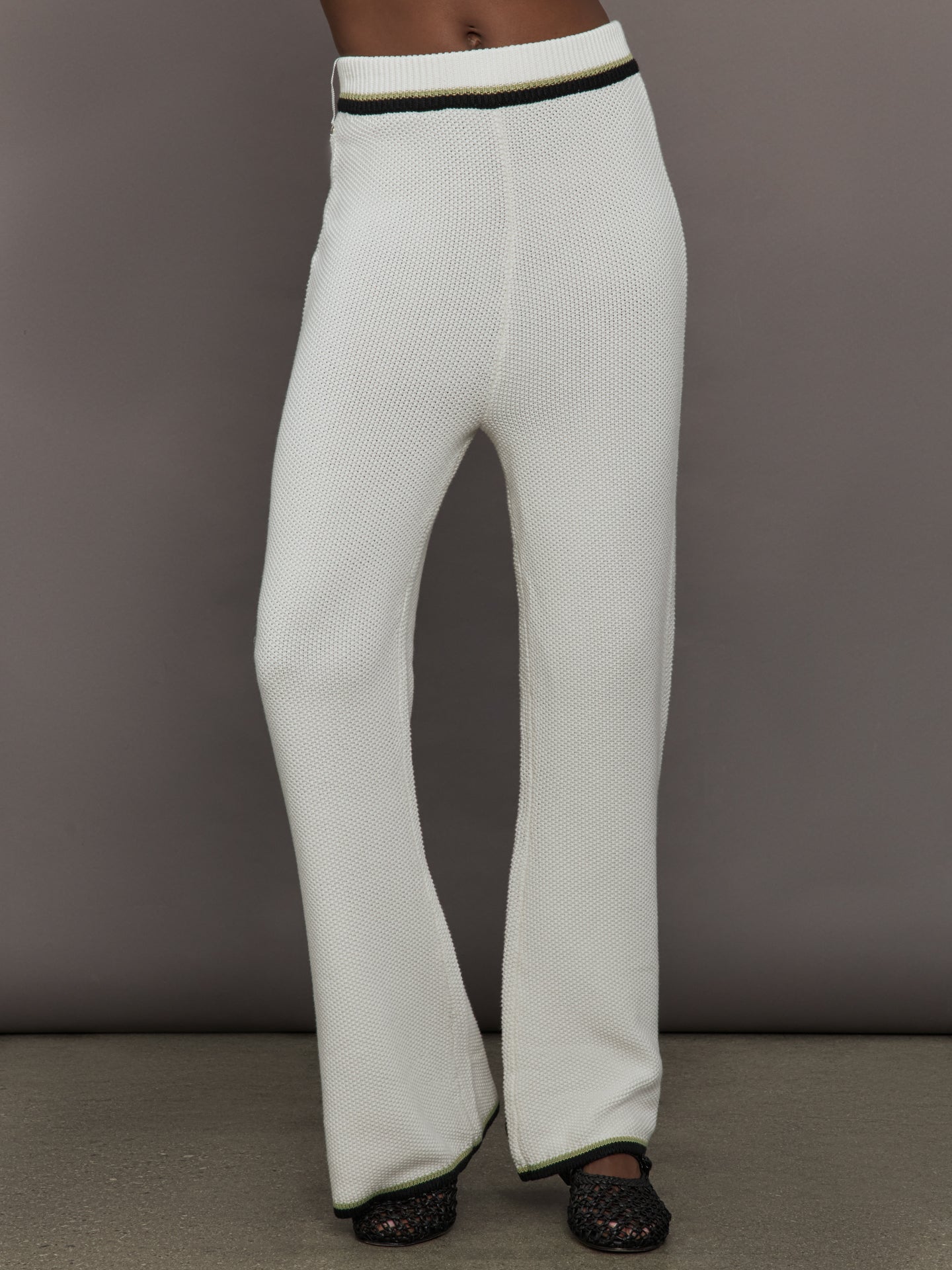 Carbon38 The Soraya Knit Pants - Sea Salt