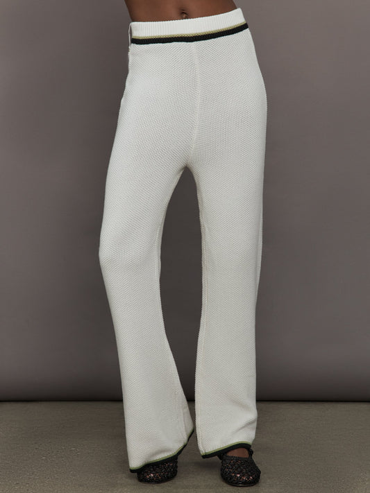 Carbon38 The Soraya Knit Pants - Sea Salt