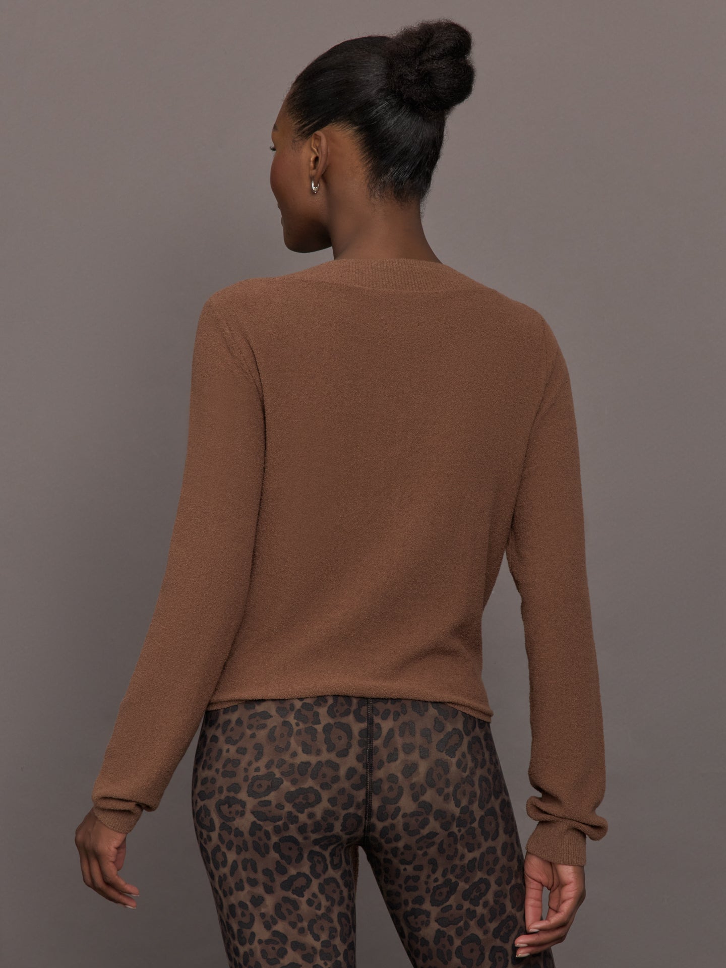 Carbon38 Knot Front Sweater - Cocoa