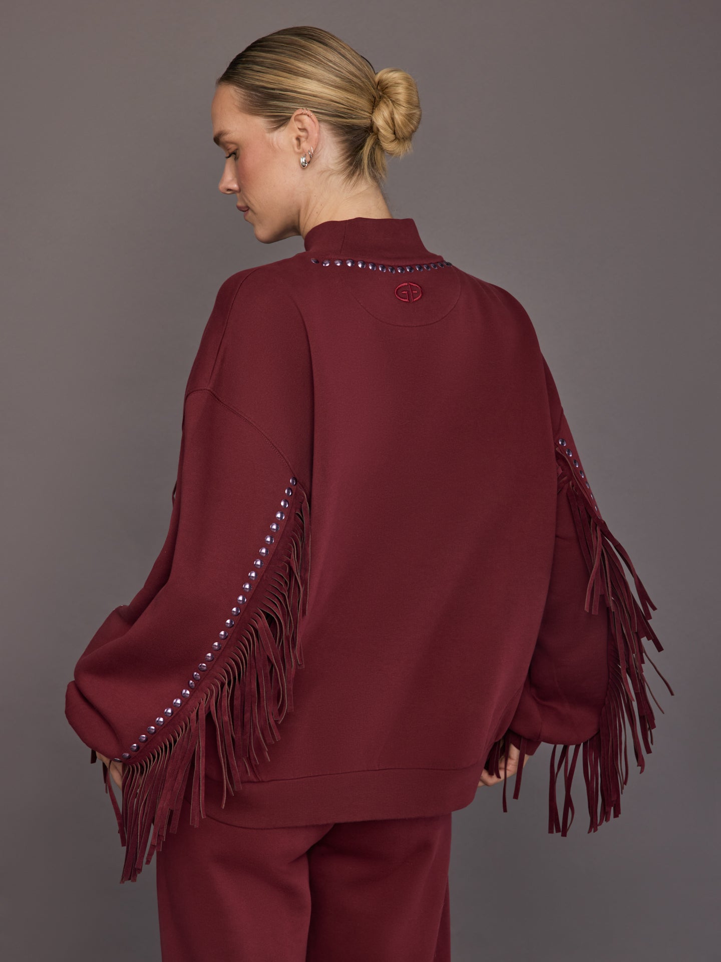 Carbon38 Fenzy Crew Neck Sweater - Vino Rosso