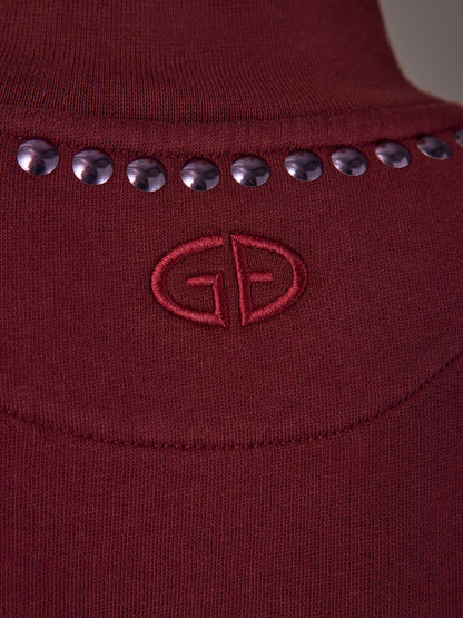 Carbon38 Fenzy Crew Neck Sweater - Vino Rosso