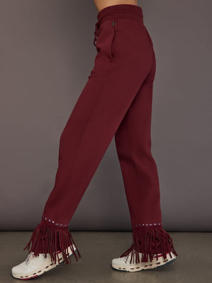 Carbon38 Reign Wide Leg Track Pant - Vino Rosso