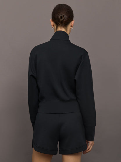 Carbon38 Full Zip Jacket in Interlock - Black
