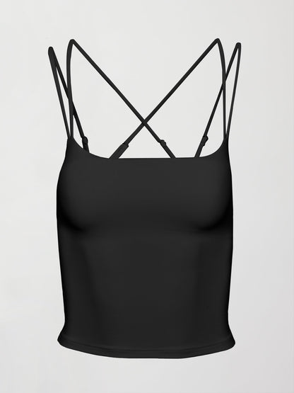 Carbon38 Strappy Tank in Melt - Black