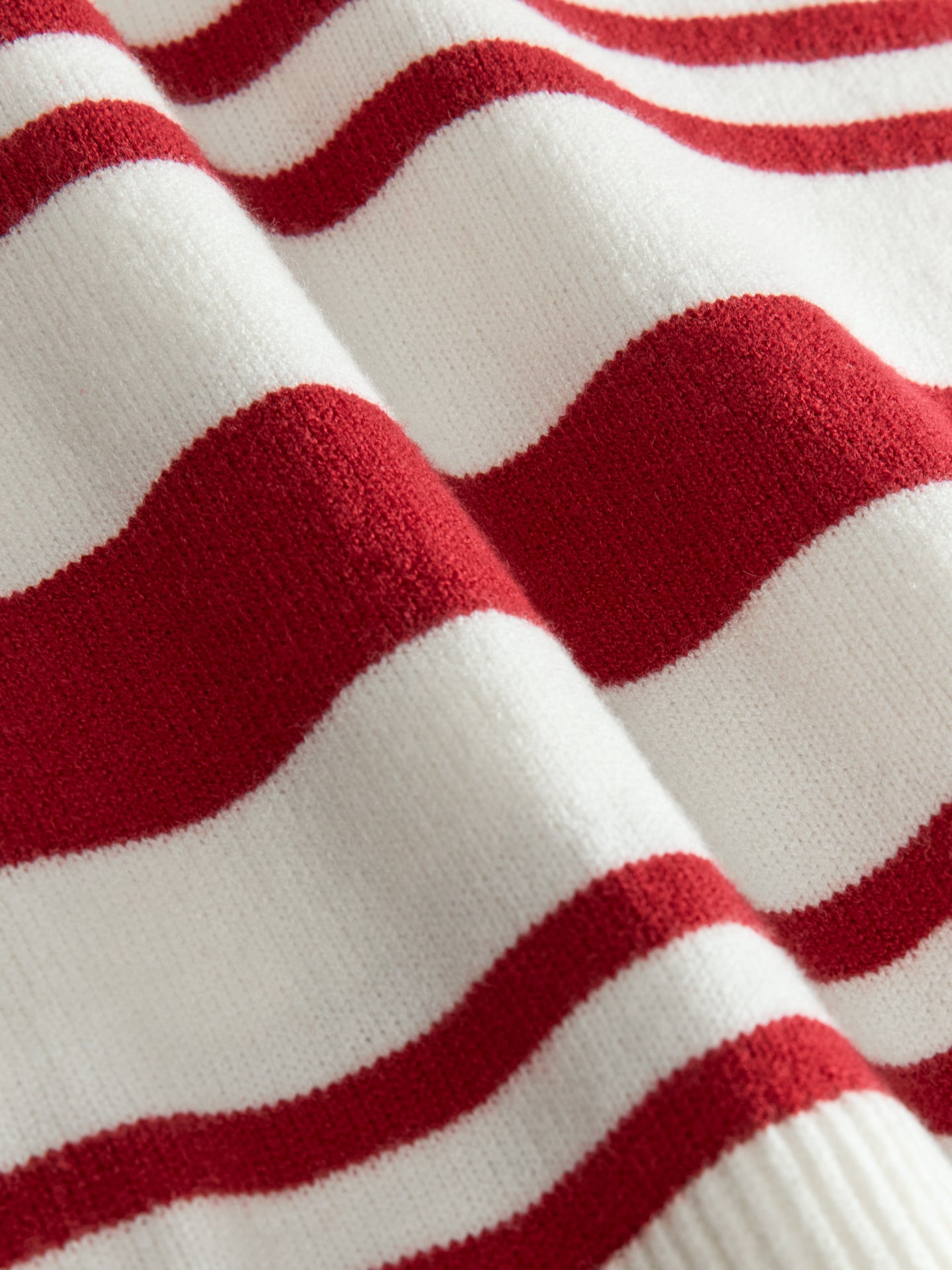 Carbon38 Johnny Collar Striped Sweater - Red/Cream