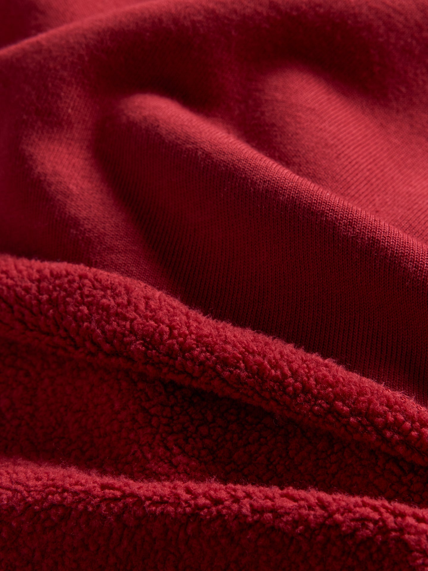 Carbon38 Crew Neck Sweatshirt in French Terry - Cherry Red
