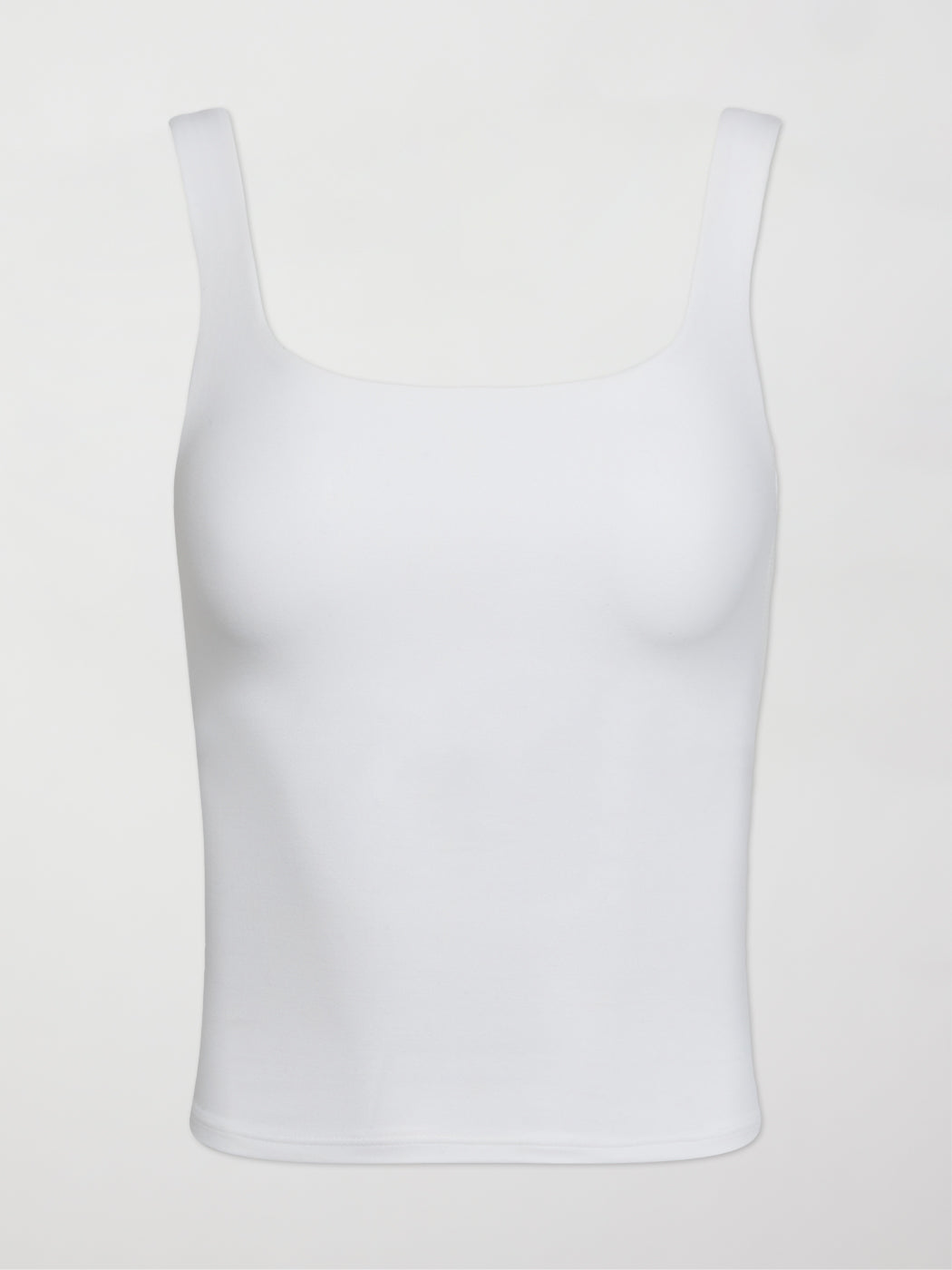 Carbon38 Wide Scoop Bra Tank in Melt - White