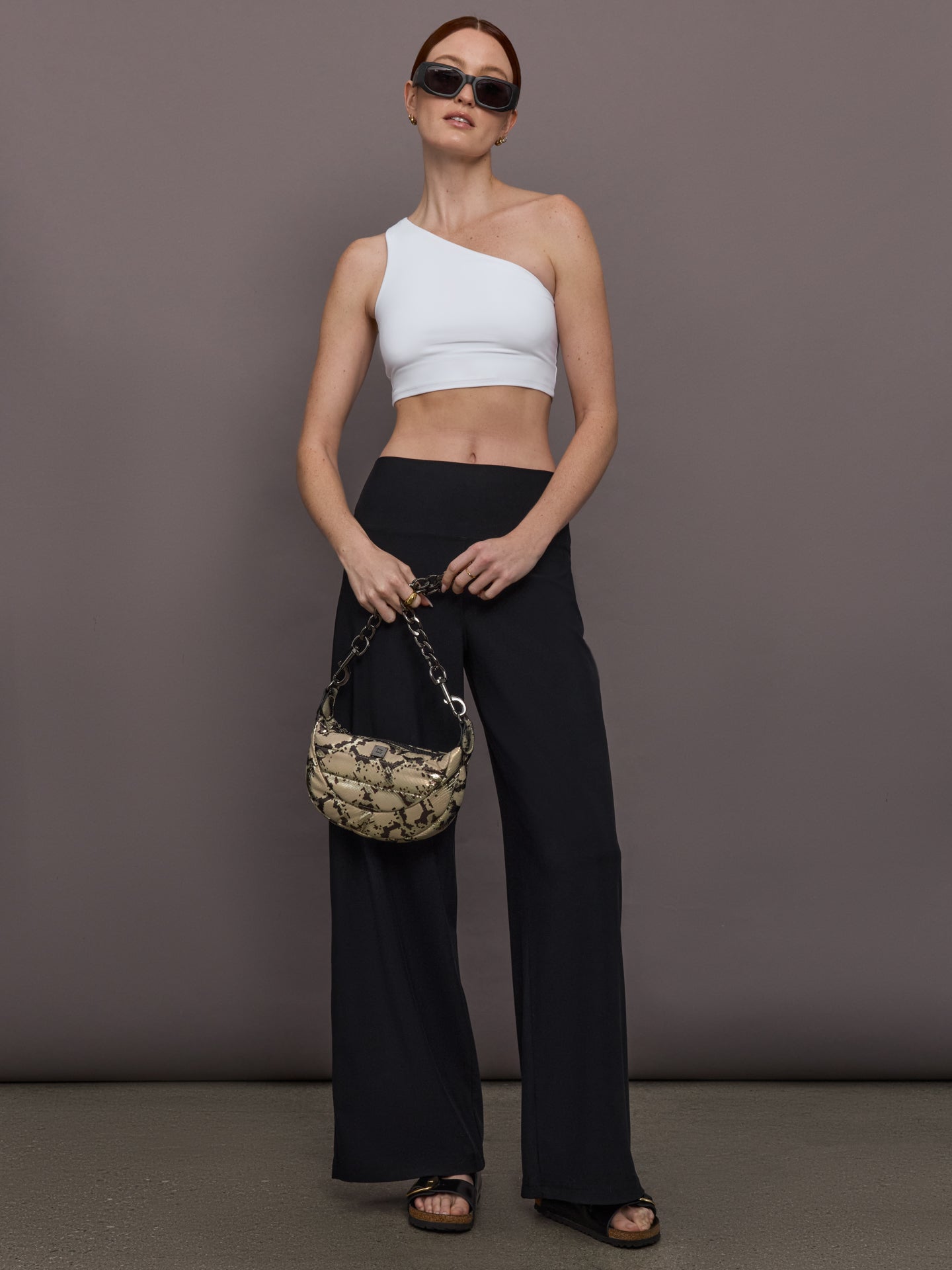 Carbon38 Palazzo Pant in Melt - Black