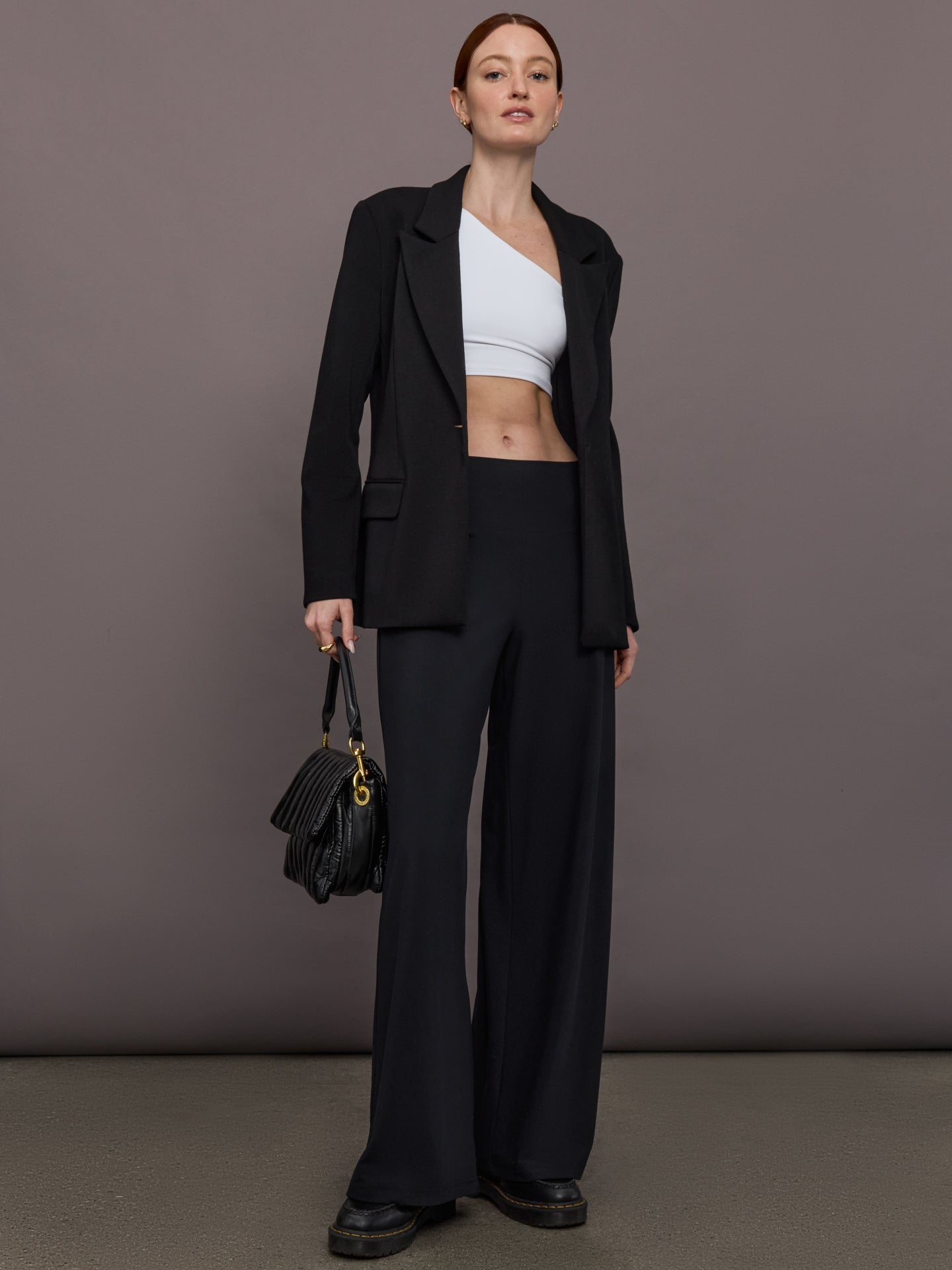 Carbon38 Palazzo Pant in Melt - Black