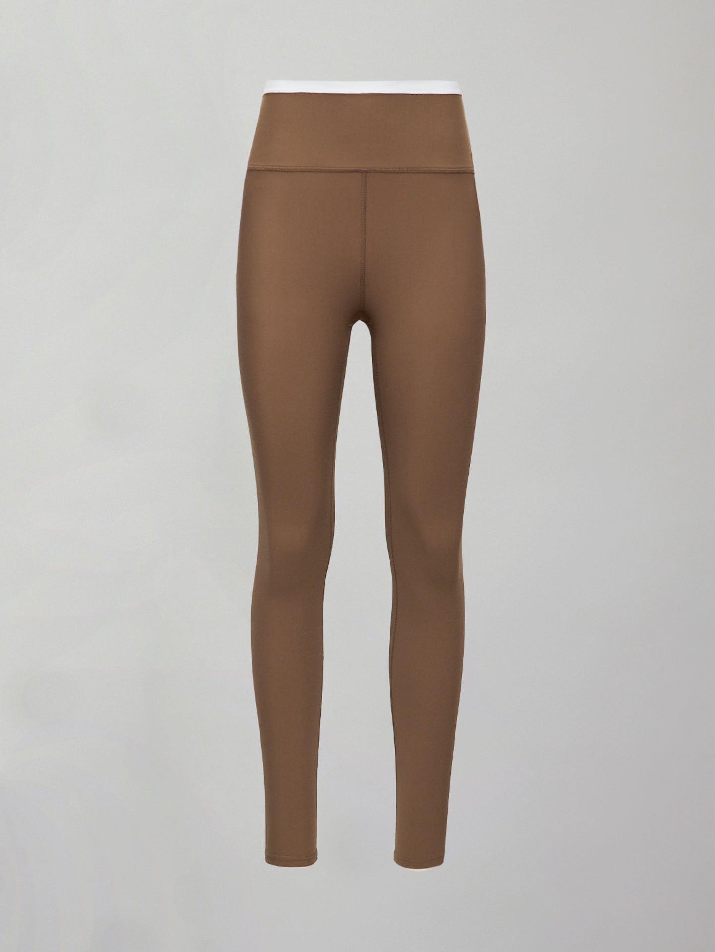 Carbon38 Contrast Waistband Legging in Melt - Caribou/ White