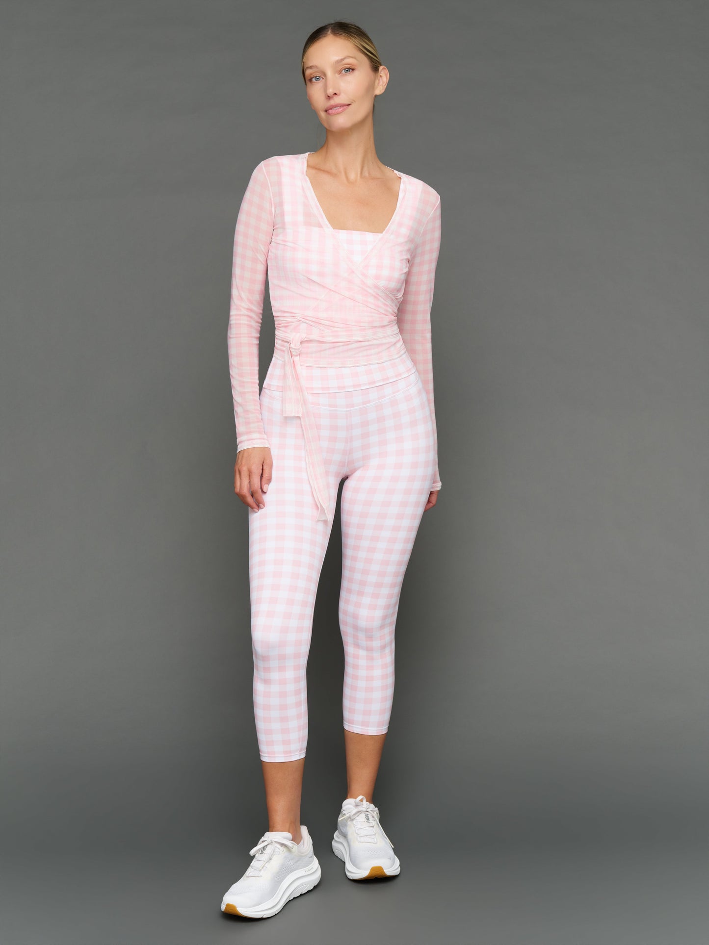 Carbon38 Gingham Capri in Melt - Pink Gingham
