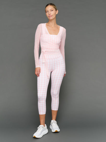 Carbon38 Gingham Capri in Melt - Pink Gingham