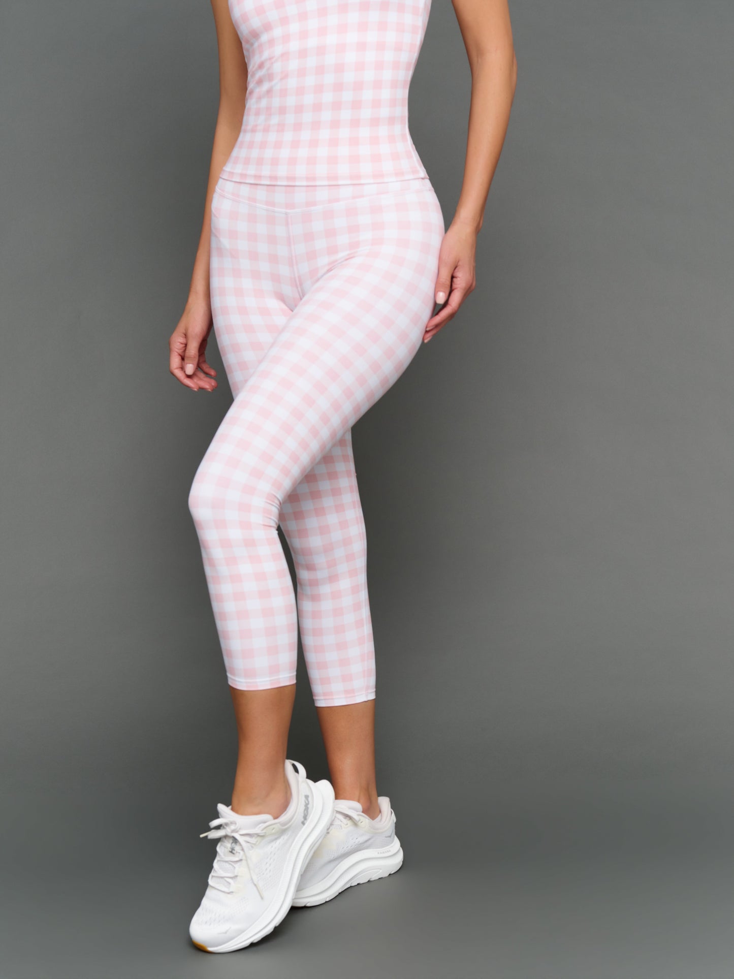 Carbon38 Gingham Capri in Melt - Pink Gingham
