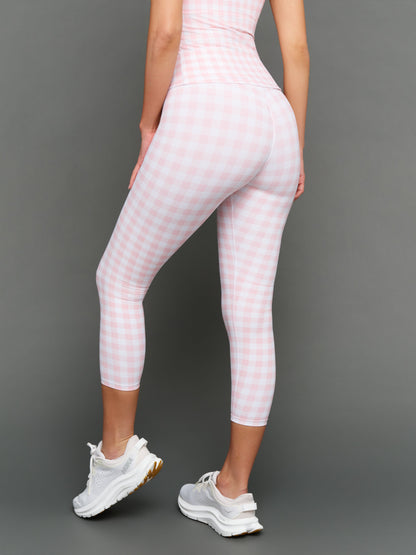 Carbon38 Gingham Capri in Melt - Pink Gingham