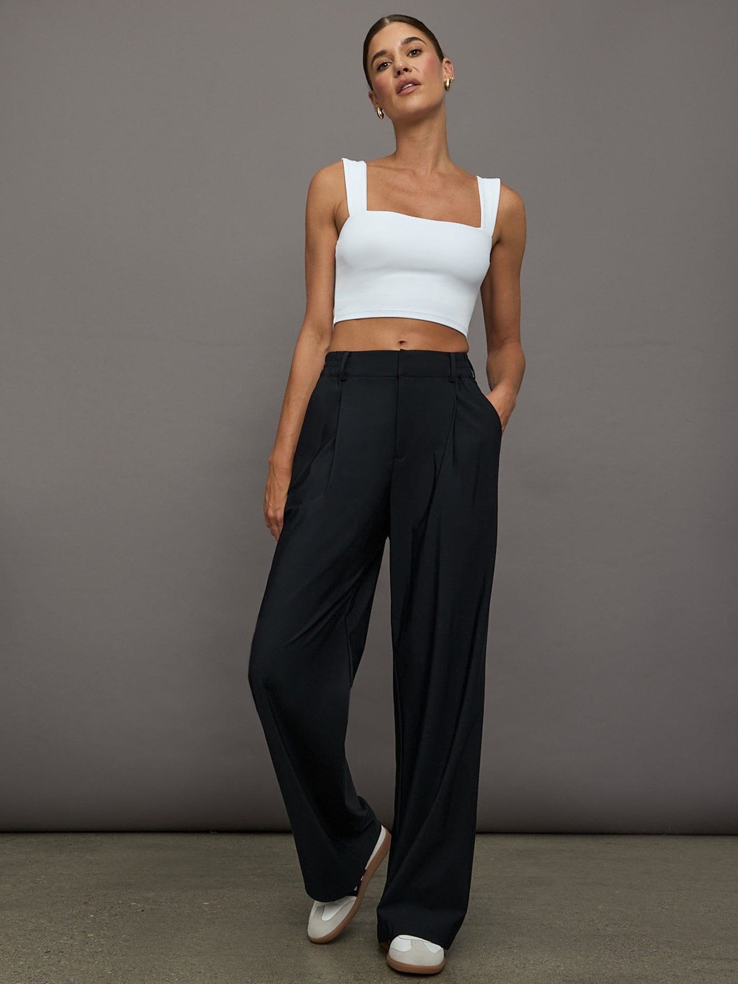Carbon38 Square Neck Bra Top in Melt - White