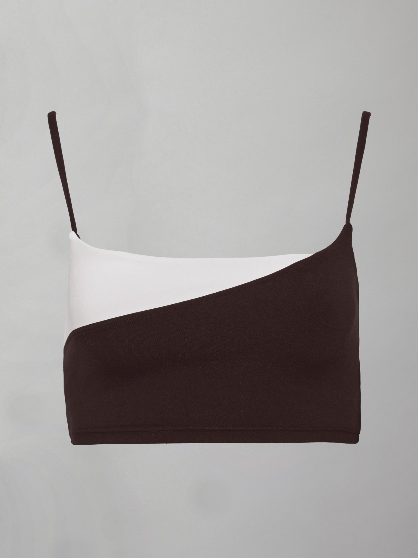 Carbon38 Spliced Colorblock Bra in Melt - Chocolate Torte / White
