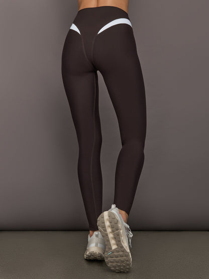 Carbon38 Spliced Colorblock Legging in Melt - Chocolate Torte