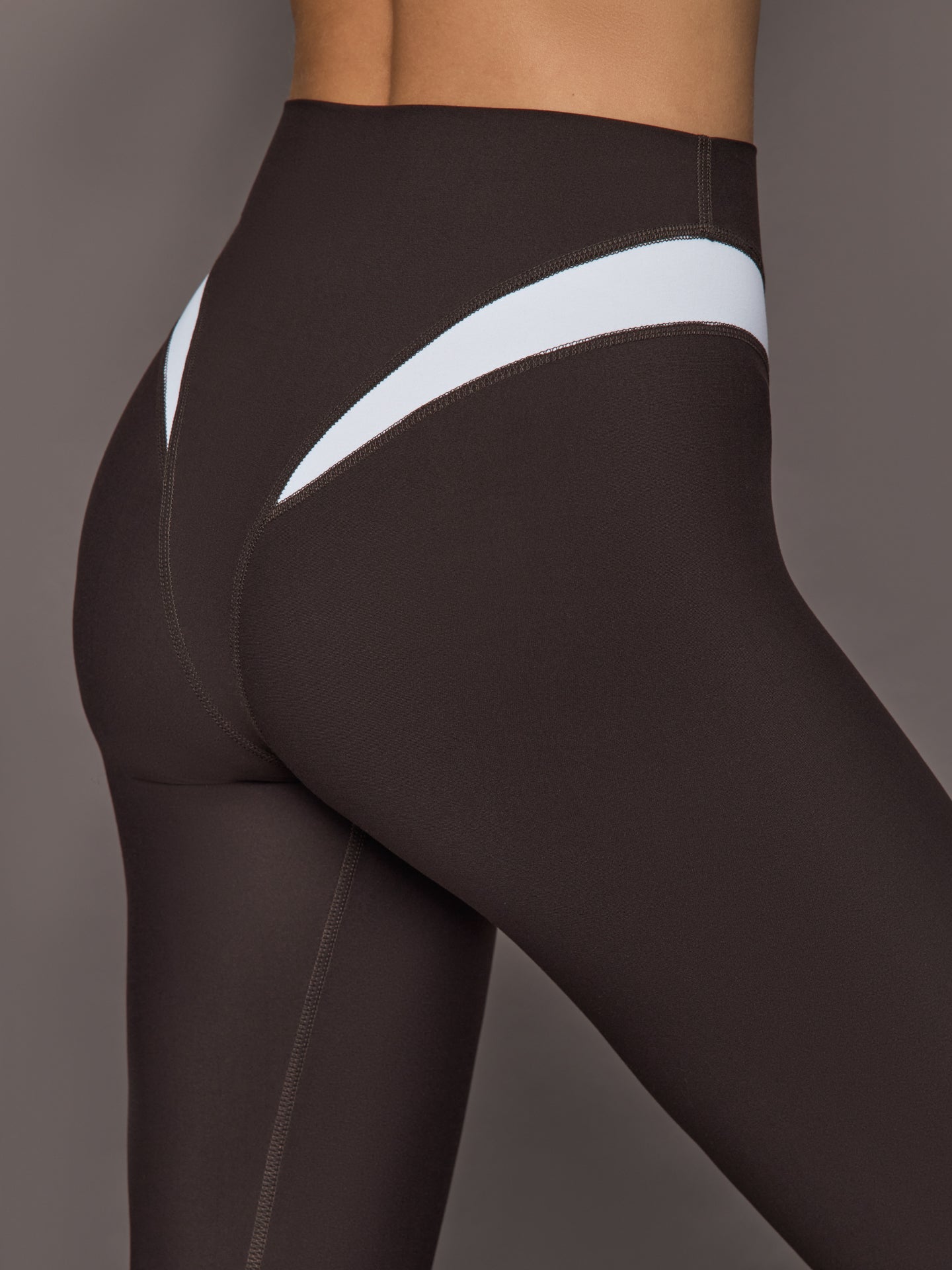 Carbon38 Spliced Colorblock Legging in Melt - Chocolate Torte