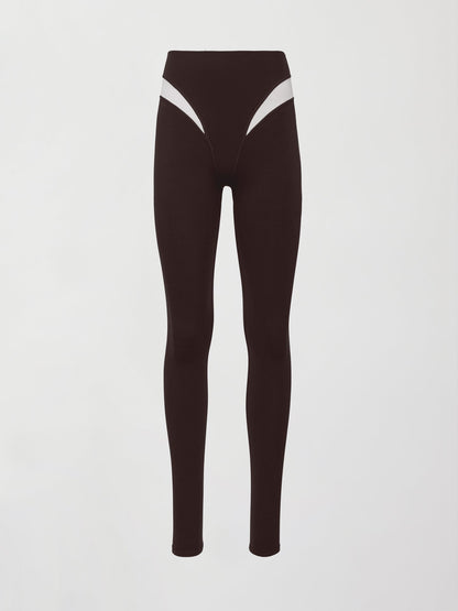 Carbon38 Spliced Colorblock Legging in Melt - Chocolate Torte