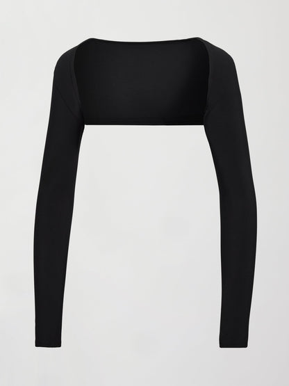 Carbon38 Long Sleeve Active Shrug in Melt - Black