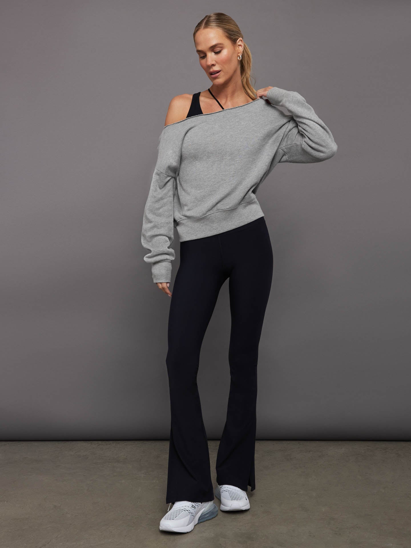 Carbon38 Split Bootcut Legging in Melt - Black