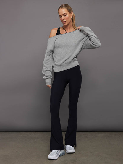 Carbon38 Split Bootcut Legging in Melt - Black