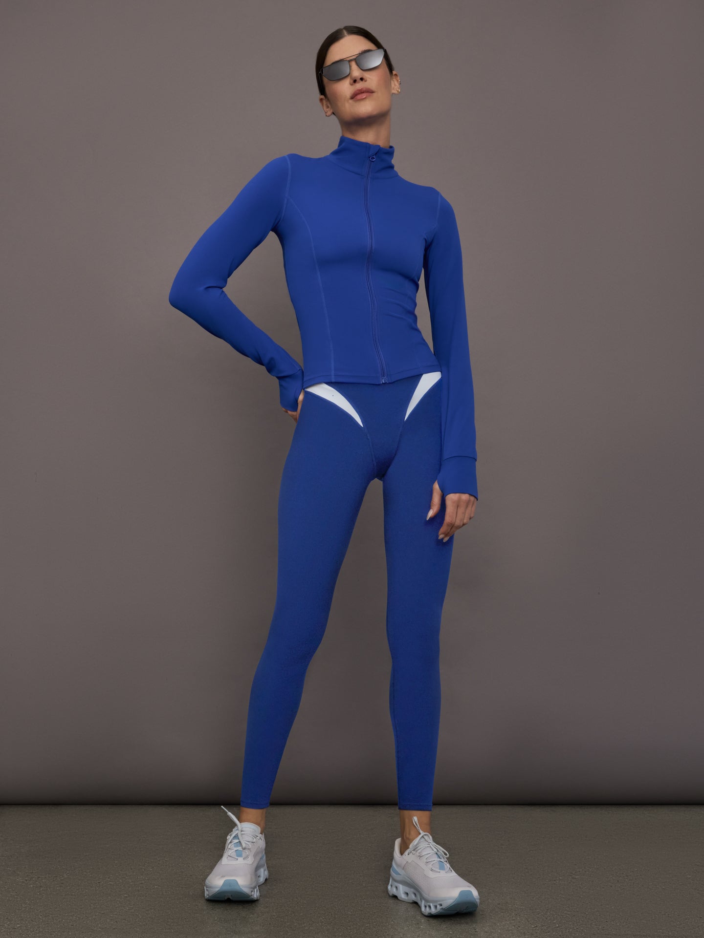 Carbon38 Full Zip Active Jacket in Melt - Cobalt Blue