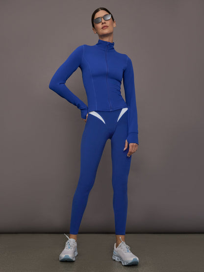 Carbon38 Full Zip Active Jacket in Melt - Cobalt Blue