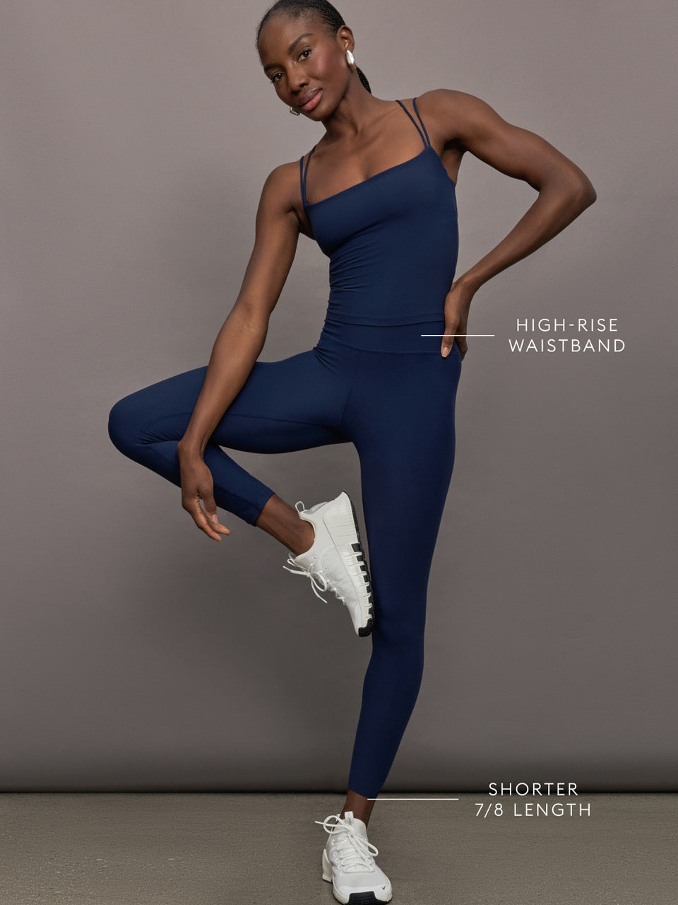Carbon38 High Rise Legging in Melt - Navy Blazer