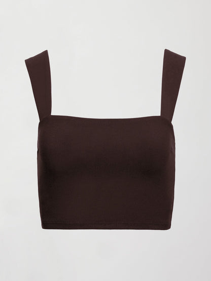 Carbon38 Square Neck Bra in Melt - Chocolate Torte