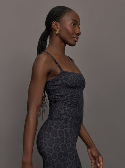 Carbon38 Strappy Tank in Melt - Charcoal Leopard