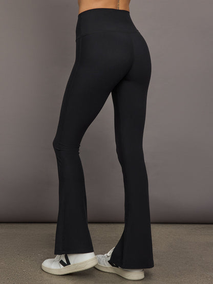 Carbon38 Split Front Legging in Melt - Black