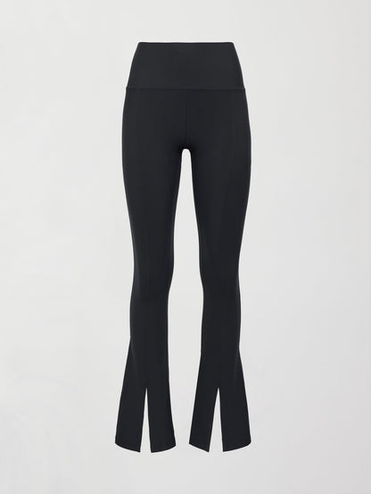 Carbon38 Split Front Legging in Melt - Black