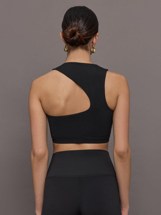 Carbon38 Open Back Bra in Melt - Black