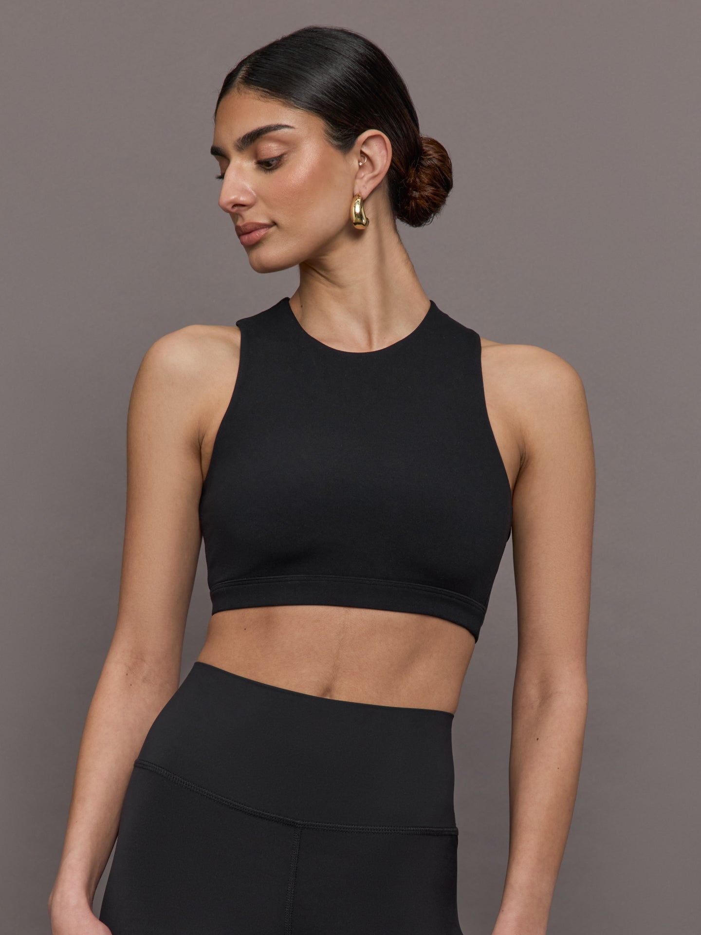 Carbon38 Open Back Bra in Melt - Black