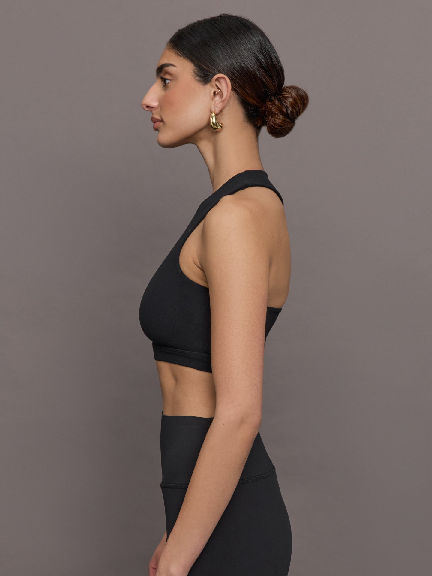 Carbon38 Open Back Bra in Melt - Black