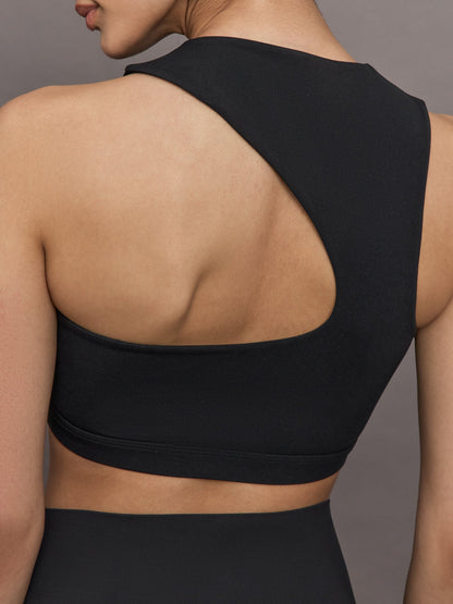 Carbon38 Open Back Bra in Melt - Black