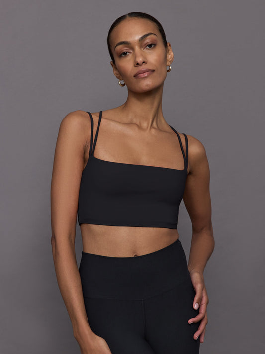 Carbon38 Strappy Bra in Melt - Black