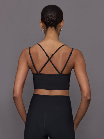Carbon38 Strappy Bra in Melt - Black