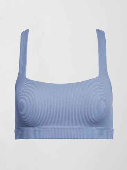 Carbon38 Racerback Bra in Ribbed Melt - Hydrangea